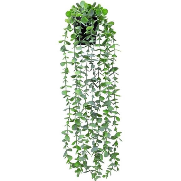 Fake Plant Decor Small Artificial Hanging Plant Fake Eucalyptus Plant Faux Vine - Picture 1 of 7